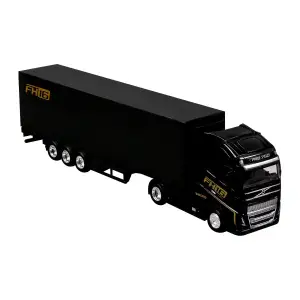 Автомодель - ФУРА VOLVO FH16 GLOBETROTTER 750 XXL (черный, синий) Bburago (18-31461)
