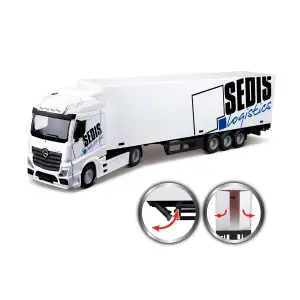 Ігровий набір – ФУРА MERCEDES-BENZ ACTROS з навантажувачем (1:43) Bburago (18-31471)
