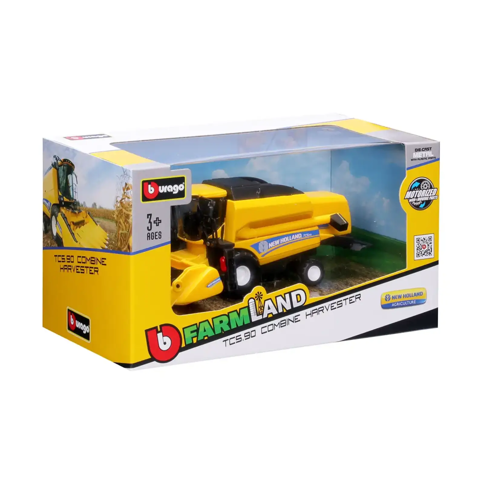 Автомодель ЗЕРНОЗБИРАЛЬНИЙ КОМБАЙН NEW HOLLAND TC5.90 (зі зерновою жаткою) Bburago (18-31721)