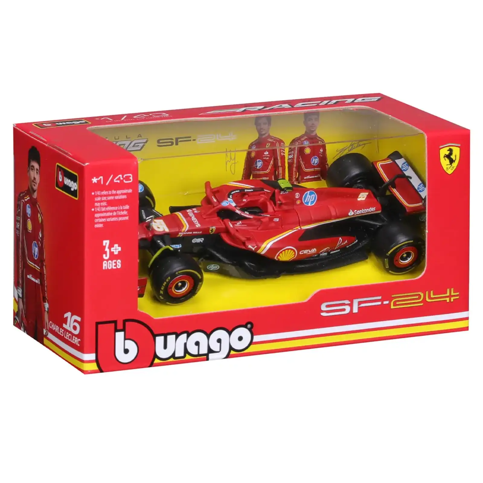 Автомодель FERRARI RACING - SF-24 (1:43) Bburago (18-36844)