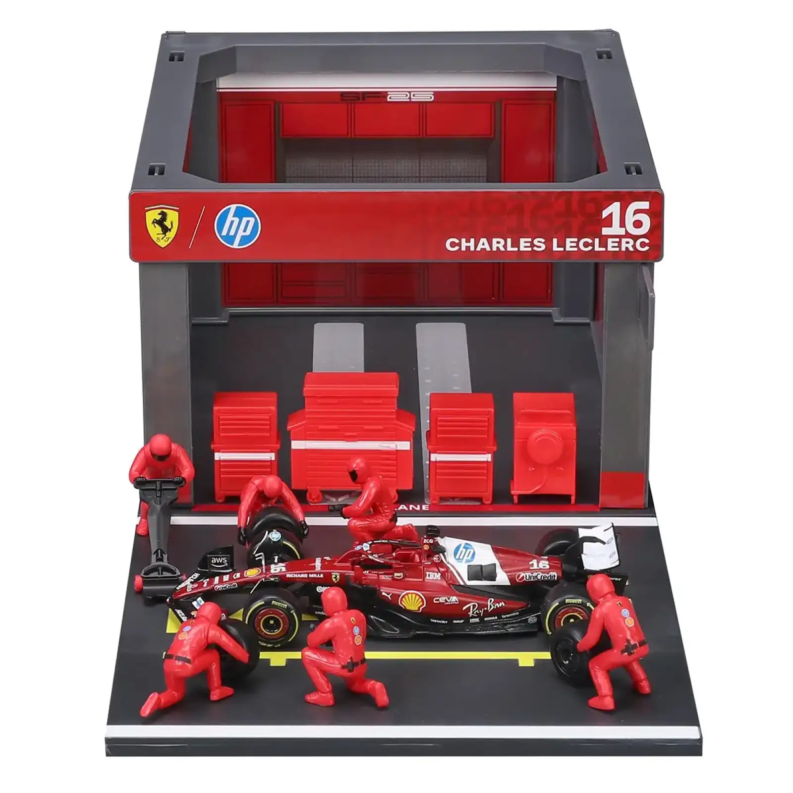 Ігровий набір - PIT PASS FERRARI SF-25 (1:43) Bburago (18-36865)