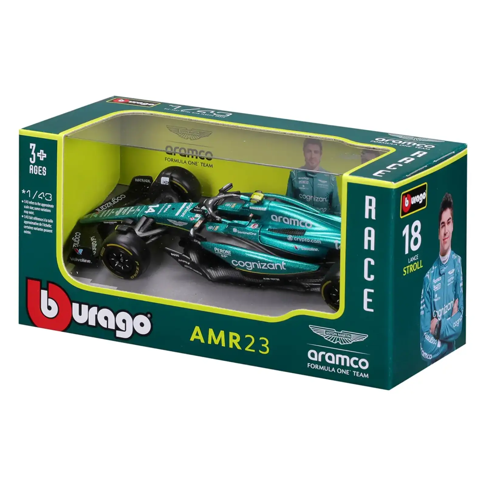 Автомодель ASTON MARTIN AMR23 (2023) (1:43) Bburago (18-38090)