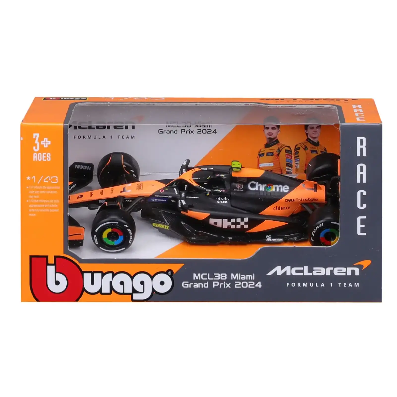 Автомодель MCLAREN F1 MCL38 (2024) (1:43) Bburago (18-38214)