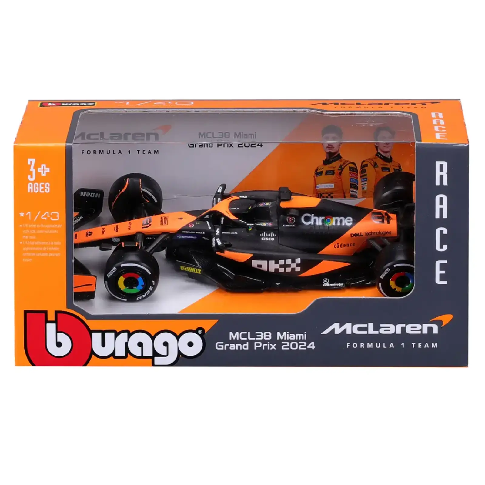 Автомодель MCLAREN F1 MCL38 (2024) (1:43) Bburago (18-38214)