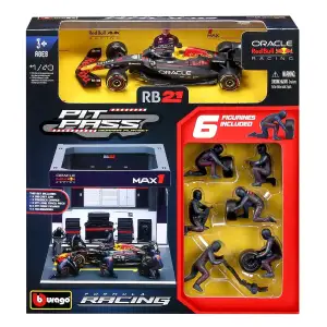 Ігровий набір – PIT PASS ORACLE RED BULL RACING RB21 (2025) (1:43) Bburago (18-38459 (#1))