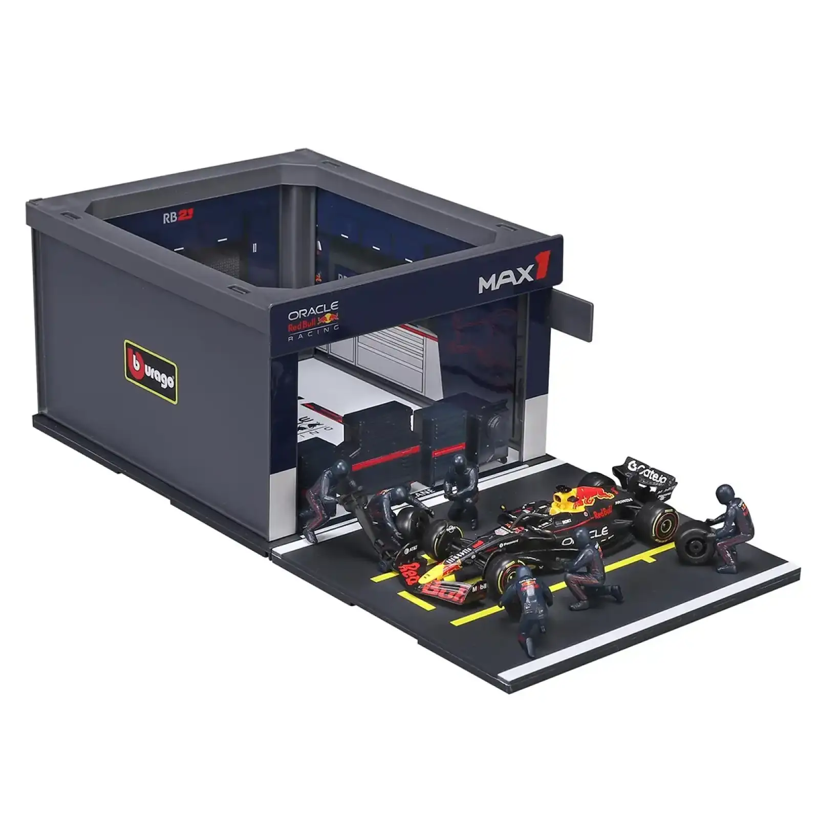 Игровой набор – PIT PASS ORACLE RED BULL RACING RB21 (2025) (1:43) Bburago (18-38459 (#1))