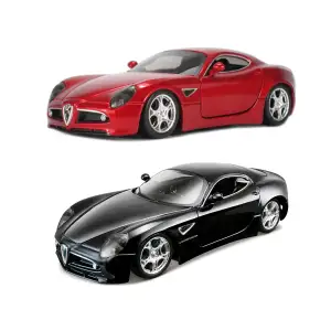 Автомодель ALFA 8C COMPETIZIONE (2007) (красный металлик, 1:32) Bburago (18-43004)