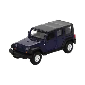 Автомодель - JEEP WRANGLER UNLIMITED RUBICON (ассорти зеленый металлик, тёмно-синий, 1:32) Bburago (18-43012)