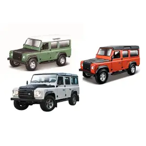 Автомодель LAND ROVER DEFENDER 110 (асорті білий, помаранчевий металік 1:32) Bburago (18-43029)