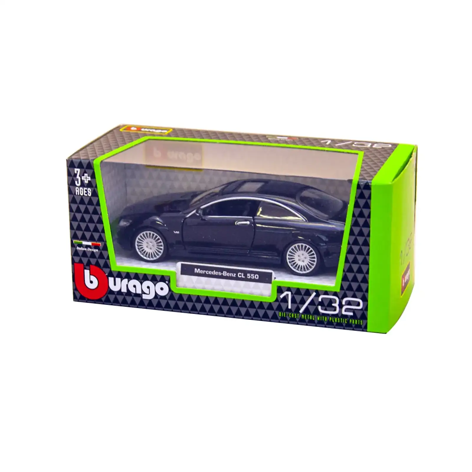 Автомодель - MERCEDES-BENZ CL-550 (бiлий, чорний, 1:32) Bburago (18-43032)