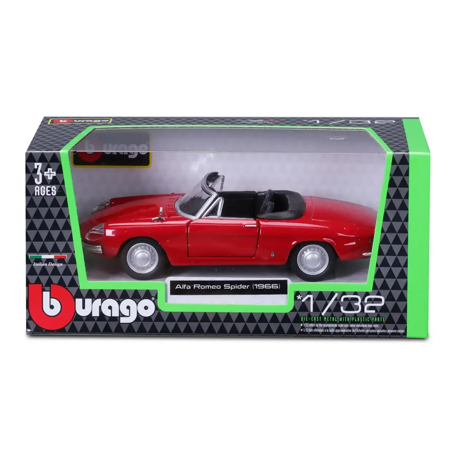 Автомодель – ALFA ROMEO SPIDER 1966 (1:32) Bburago (18-43047)