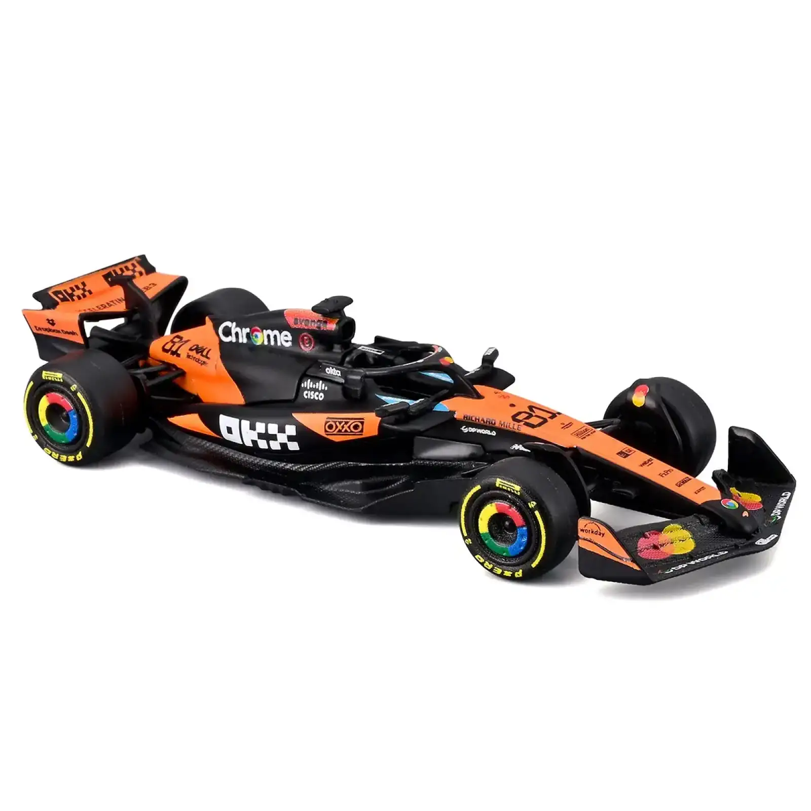 Автомодель - MCLAREN F1 MCL39 (2025) (1:64) Bburago (18-58001)