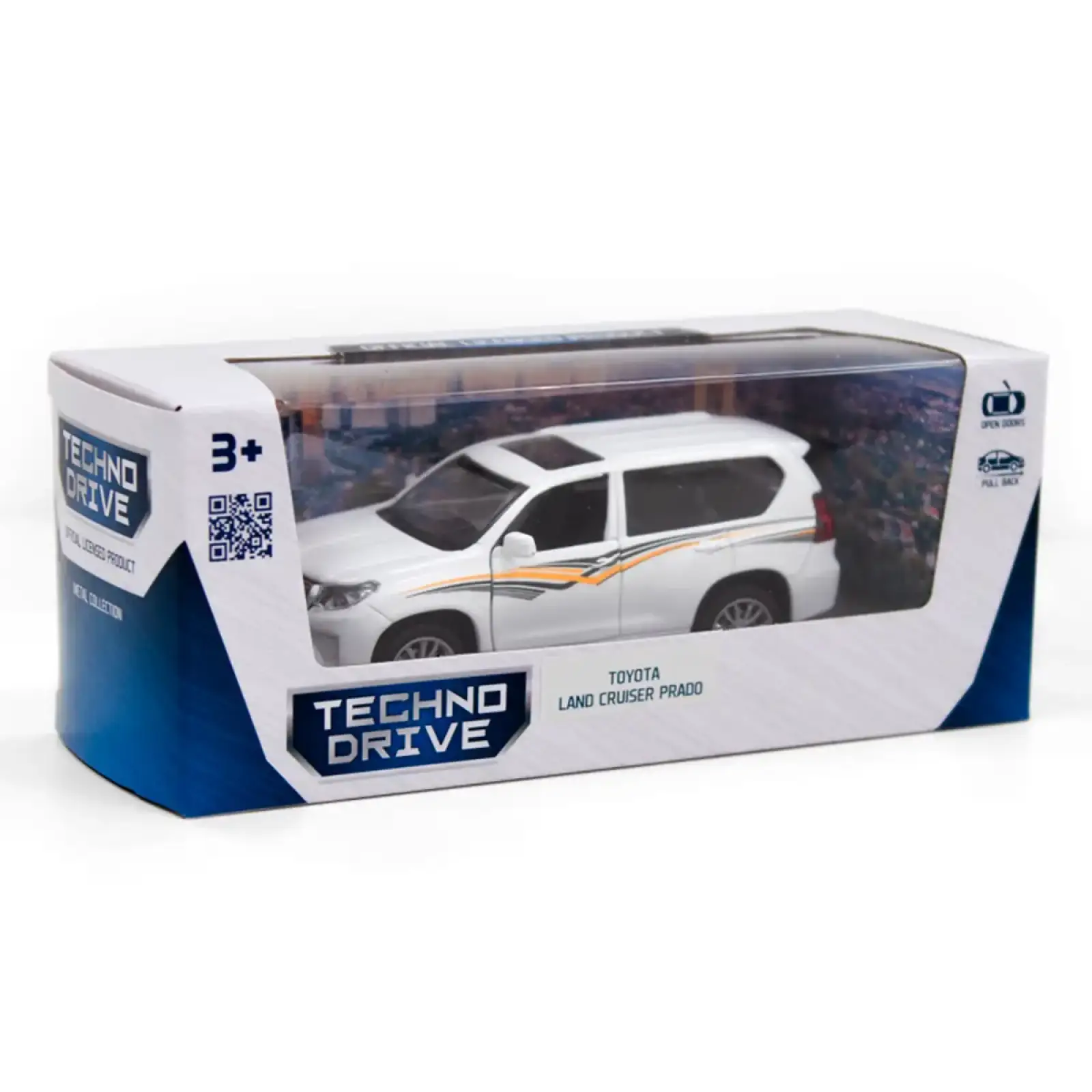 Автомодель TOYOTA LAND CRUISER (белый) TechnoDrive (250277)