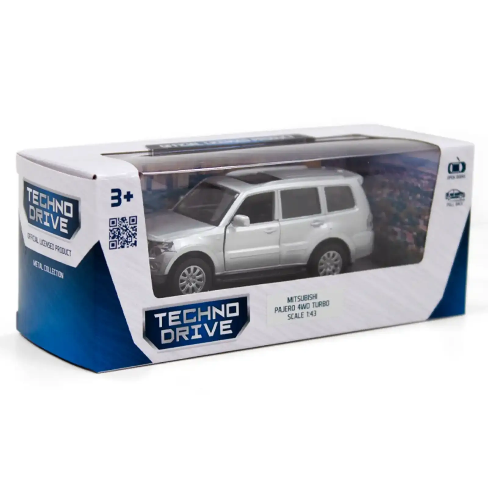 Автомодель - MITSUBISHI PAJERO 4WD TURBO (сріблястий) TechnoDrive (250282)