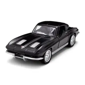 Автомодель CHEVROLET CORVETTE SPLIT WINDOW 1963 (матовый черный) TechnoDrive (250411U)