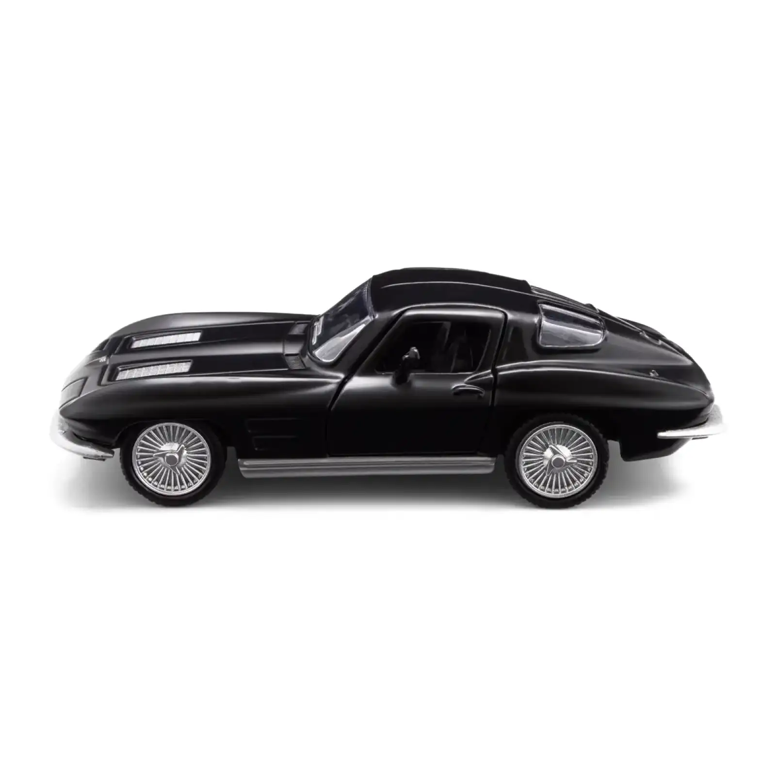 Автомодель CHEVROLET CORVETTE SPLIT WINDOW 1963 (матовый черный) TechnoDrive (250411U)