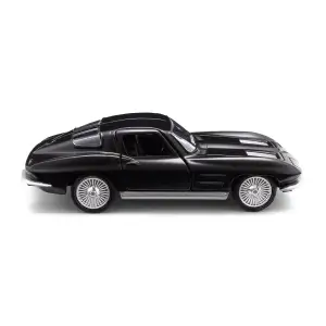 Автомодель CHEVROLET CORVETTE SPLIT WINDOW 1963 (матовый черный) TechnoDrive (250411U)