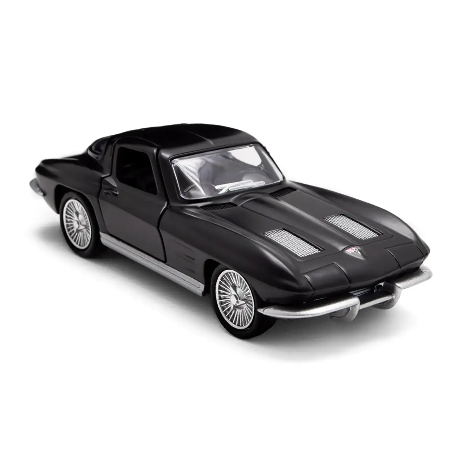 Автомодель CHEVROLET CORVETTE SPLIT WINDOW 1963 (матовый черный) TechnoDrive (250411U)