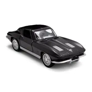 Автомодель CHEVROLET CORVETTE SPLIT WINDOW 1963 (матовый черный) TechnoDrive (250411U)