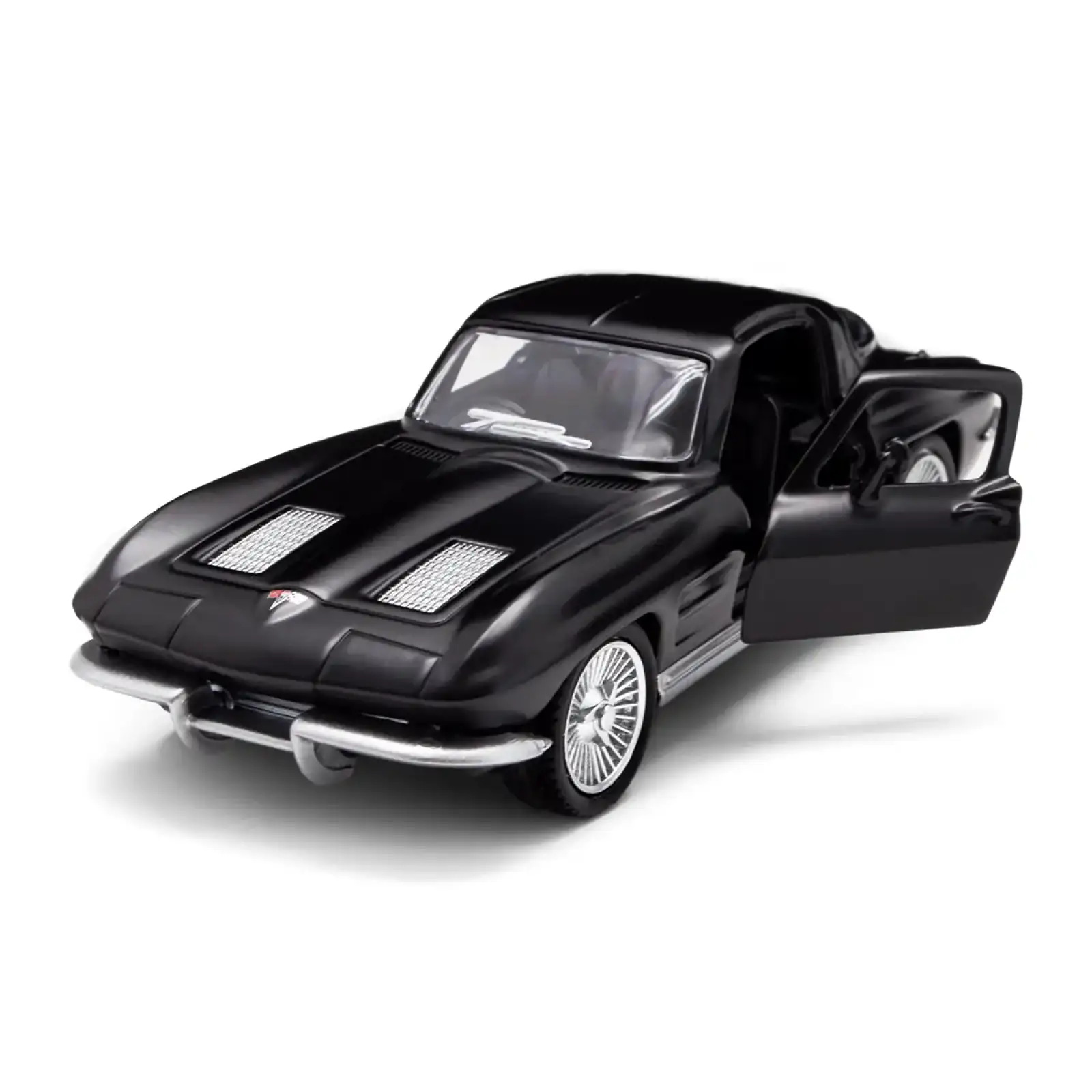 Автомодель CHEVROLET CORVETTE SPLIT WINDOW 1963 (матовый черный) TechnoDrive (250411U)