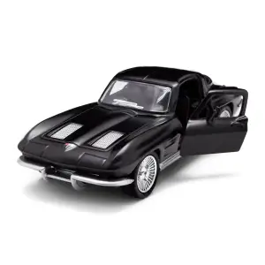 Автомодель CHEVROLET CORVETTE SPLIT WINDOW 1963 (матовый черный) TechnoDrive (250411U)