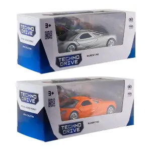 Автомодель MCLAREN F1 1992 (серый, оранжевый) TechnoDrive (250412U)