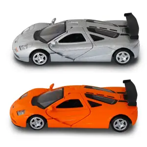 Автомодель MCLAREN F1 1992 (серый, оранжевый) TechnoDrive (250412U)