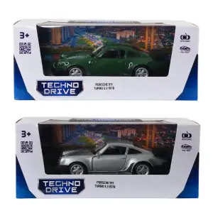 Автомодель PORSCHE 911 TURBO 3.3 1978 (сірий, темно-зелений) TechnoDrive (250413U)