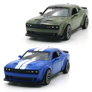 Автомодель DODGE CHALLENGER SRT JAILBREAK 2022 (синий, зеленый) TechnoDrive (250949)