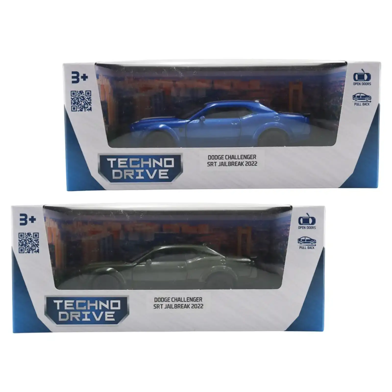 Автомодель DODGE CHALLENGER SRT JAILBREAK 2022 (синій, зелений) TechnoDrive (250949)