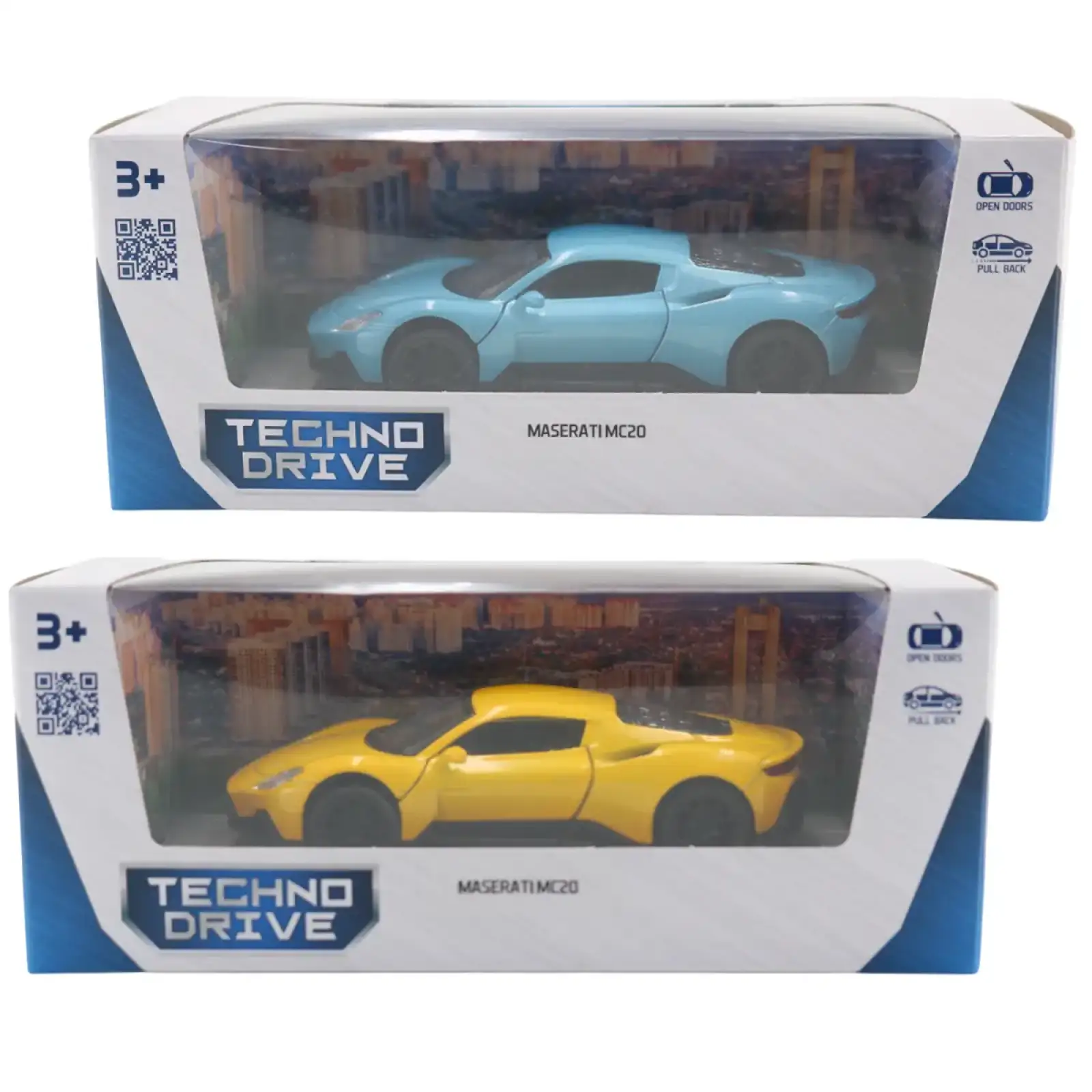 Автомодель MASERATI MC20 (синий, желтый) TechnoDrive (250950)