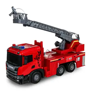 Автомодель серии "Super Big Truck" – ПОЖАРНАЯ МАШИНА SCANIA (свет, звук, функ. воды) TechnoDrive (5005KS)