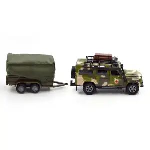 Ігровий набір – LAND ROVER DEFENDER MІЛІТАРІ (з причепом) TechnoDrive (520027.270)