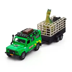 Ігровий набір – LAND ROVER (з причепом і динозавром) TechnoDrive (520178.270)