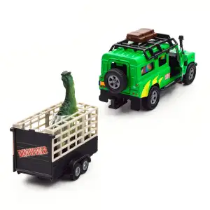 Ігровий набір – LAND ROVER (з причепом і динозавром) TechnoDrive (520178.270)