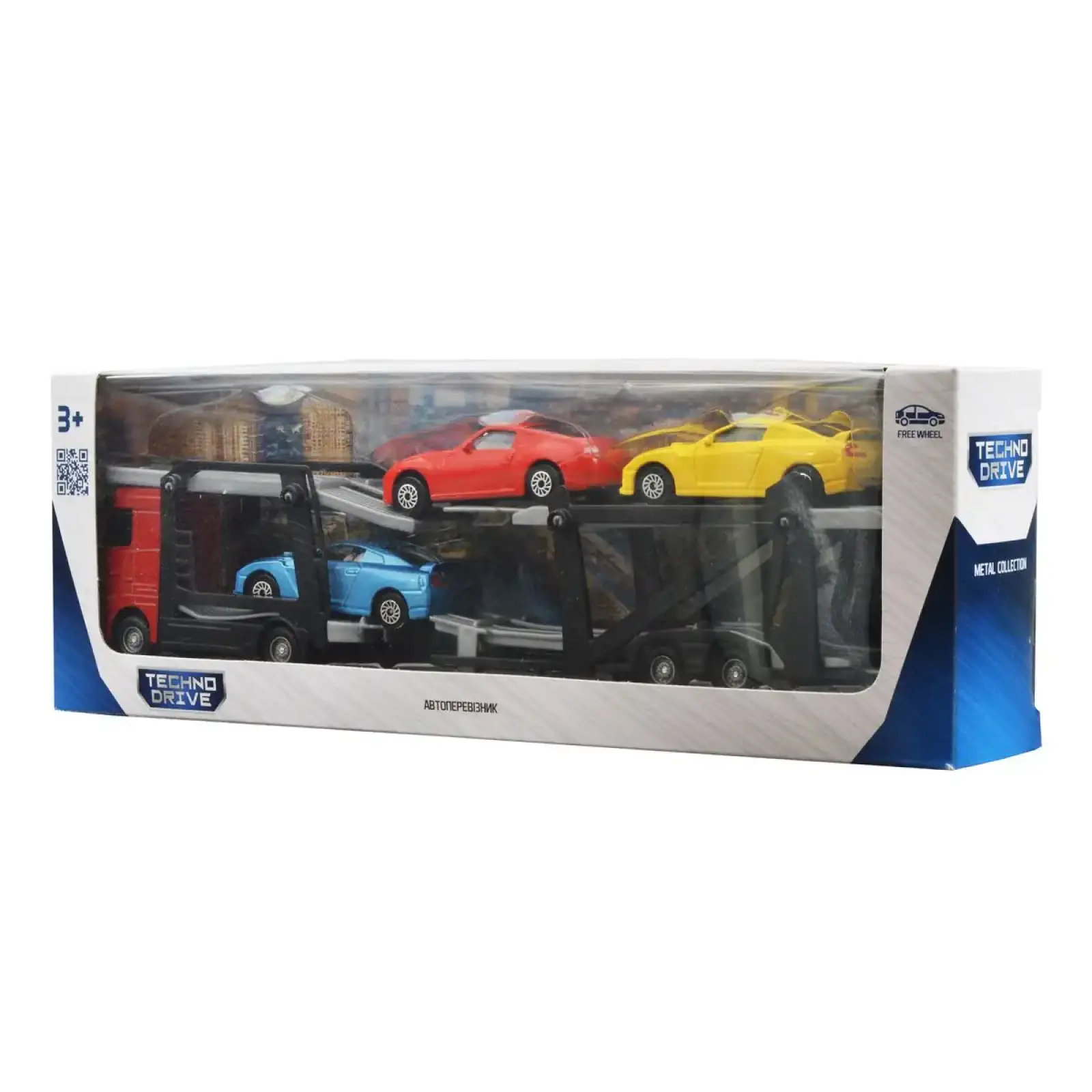 Ігровий набір – АВТОПЕРЕВІЗНИК (автоперевізник, 3 машини, 1:60, 26cm) TechnoDrive (541756.270)