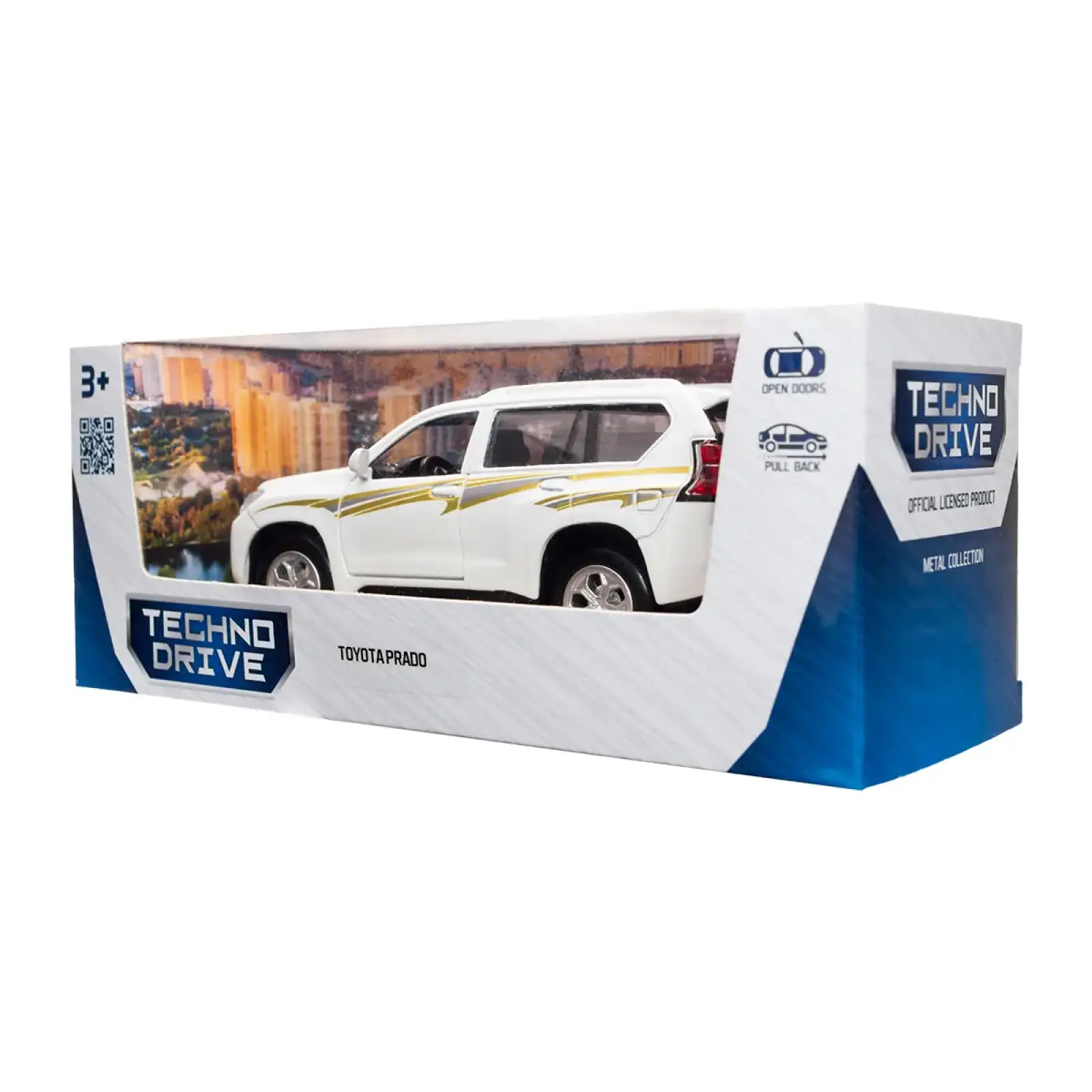 Автомодель - TOYOTA PRADO (білий) TechnoDrive (KM250425W)