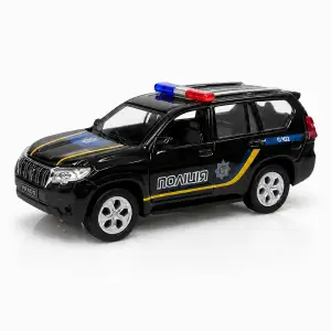 Автомодель – TOYOTA PRADO ПОЛИЦИЯ (черный) TechnoDrive (KM260416P)