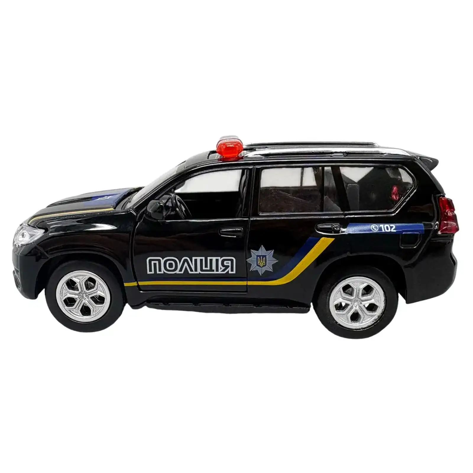 Автомодель – TOYOTA PRADO ПОЛИЦИЯ (черный) TechnoDrive (KM260416P)