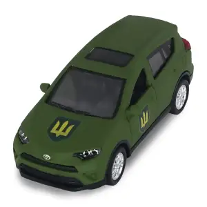 Автомодель серии "Шевроны Героев" – TOYOTA RAV4 – "СУХОПУТНЫЕ ВОЙСКА ВСУ" TechnoDrive (KM6198M2)