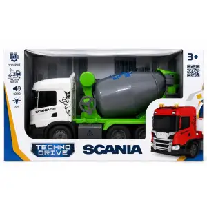 Автомодель серии "Big Truck" – БЕТОНОСМЕСИТЕЛЬ SCANIA (свет, звук) TechnoDrive (OC-6402)