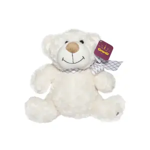 М'яка іграшка ВЕДМІДЬ (білий, з бантом, 33 cm) Grand (3301GMB)