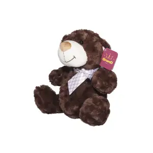 Мягкая игрушка МЕДВЕДЬ (коричневый, с бантом, 33 cm) Grand (3302GMB)