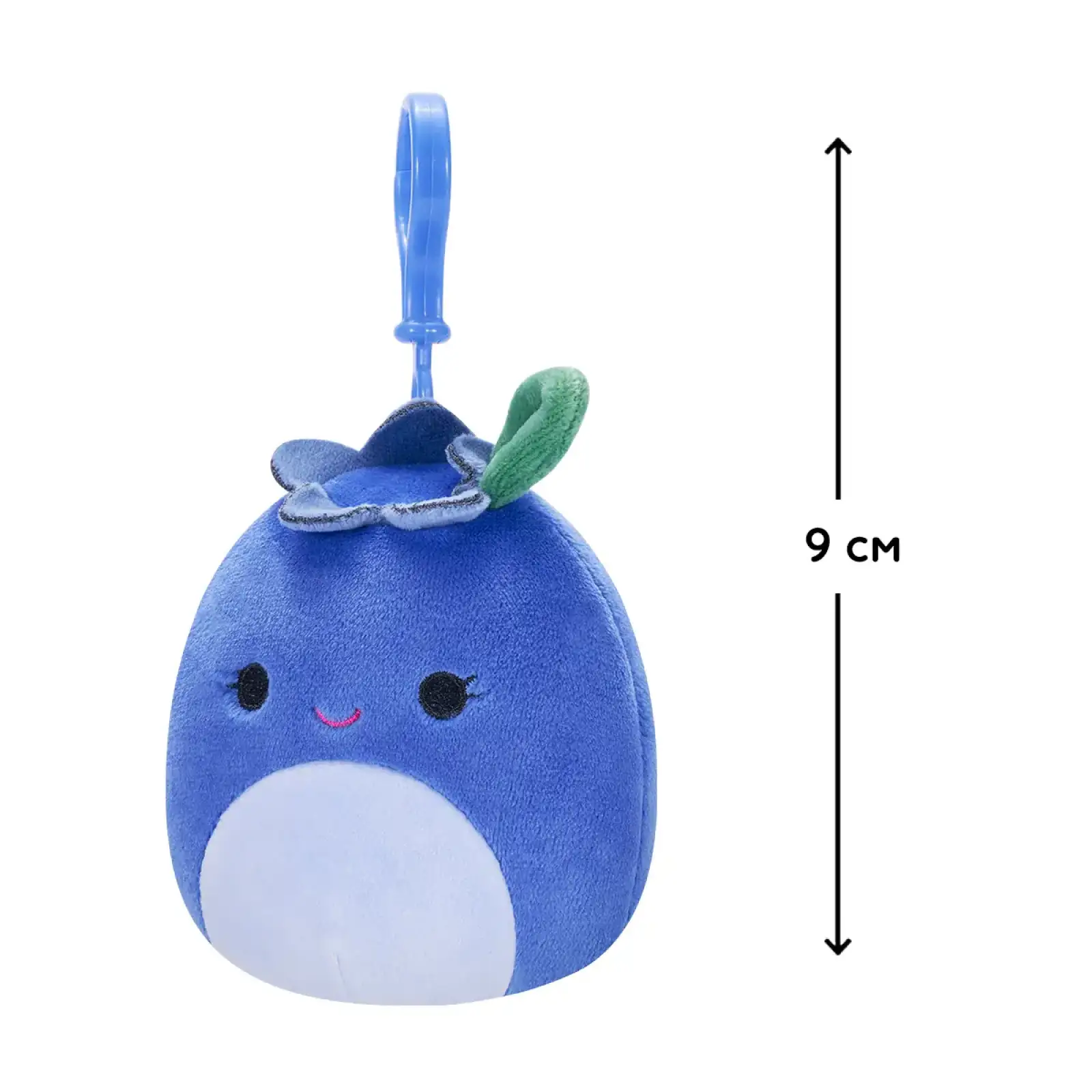 М'яка іграшка на кліпсі SQUISHMALLOWS – ЧОРНИЦЯ БЛУБІ (9 cm) (SQCP00147)