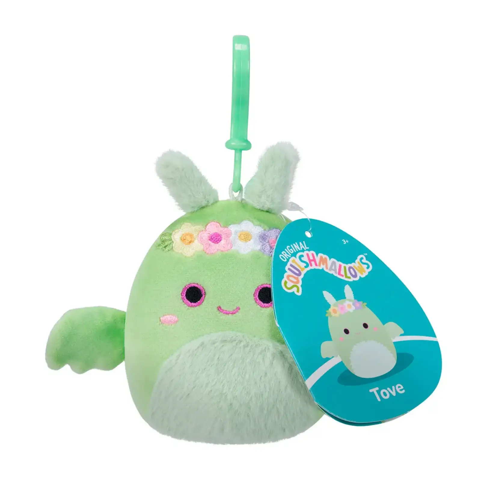 Мягкая игрушка на клипсе SQUISHMALLOWS – ДРАКОН ТОВ (9 cm) (SQCP00217)