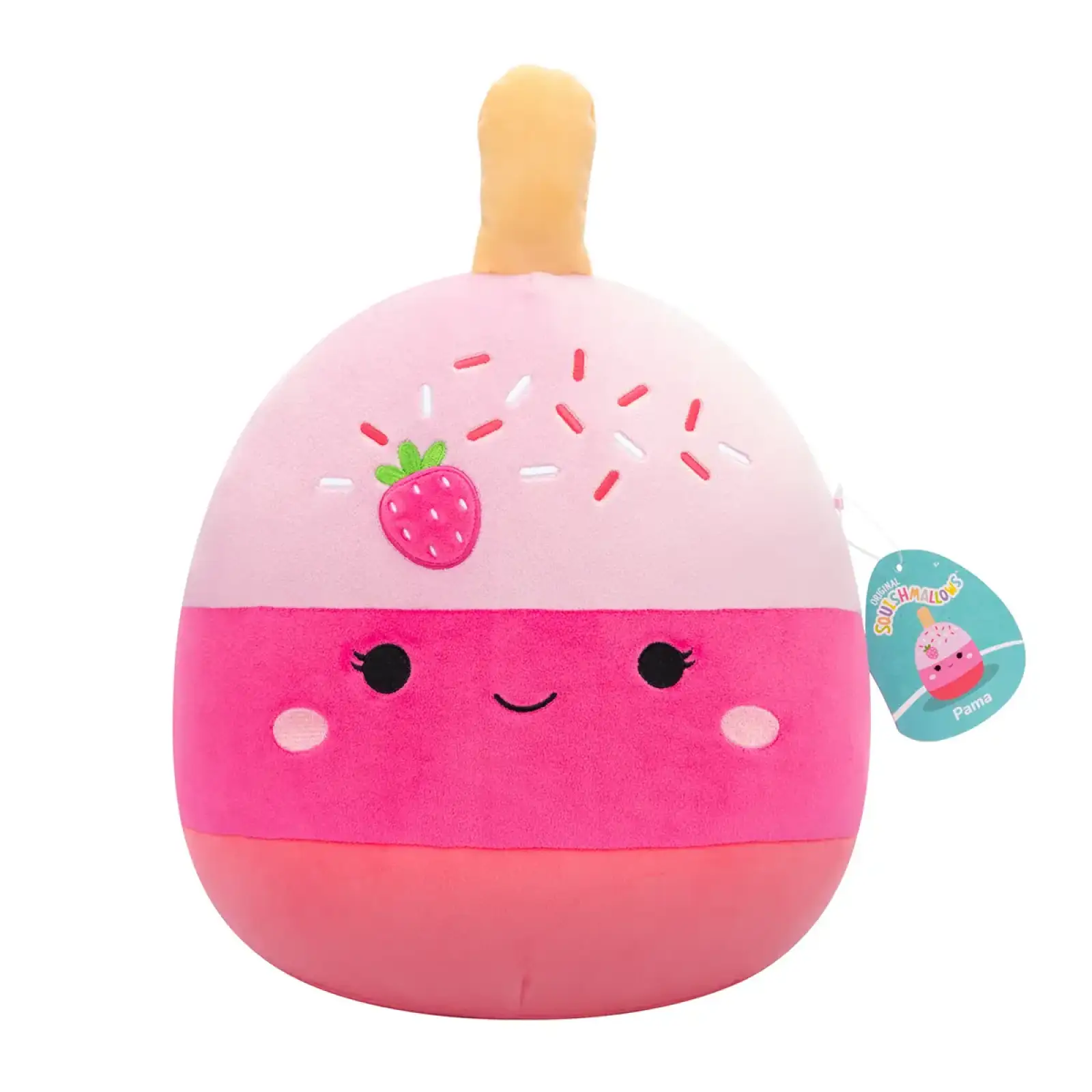 М'яка іграшка SQUISHMALLOWS – ПОЛУНИЧНИЙ КЕЙК-ПОП ПАМА (30 cm) (SQCR06573)