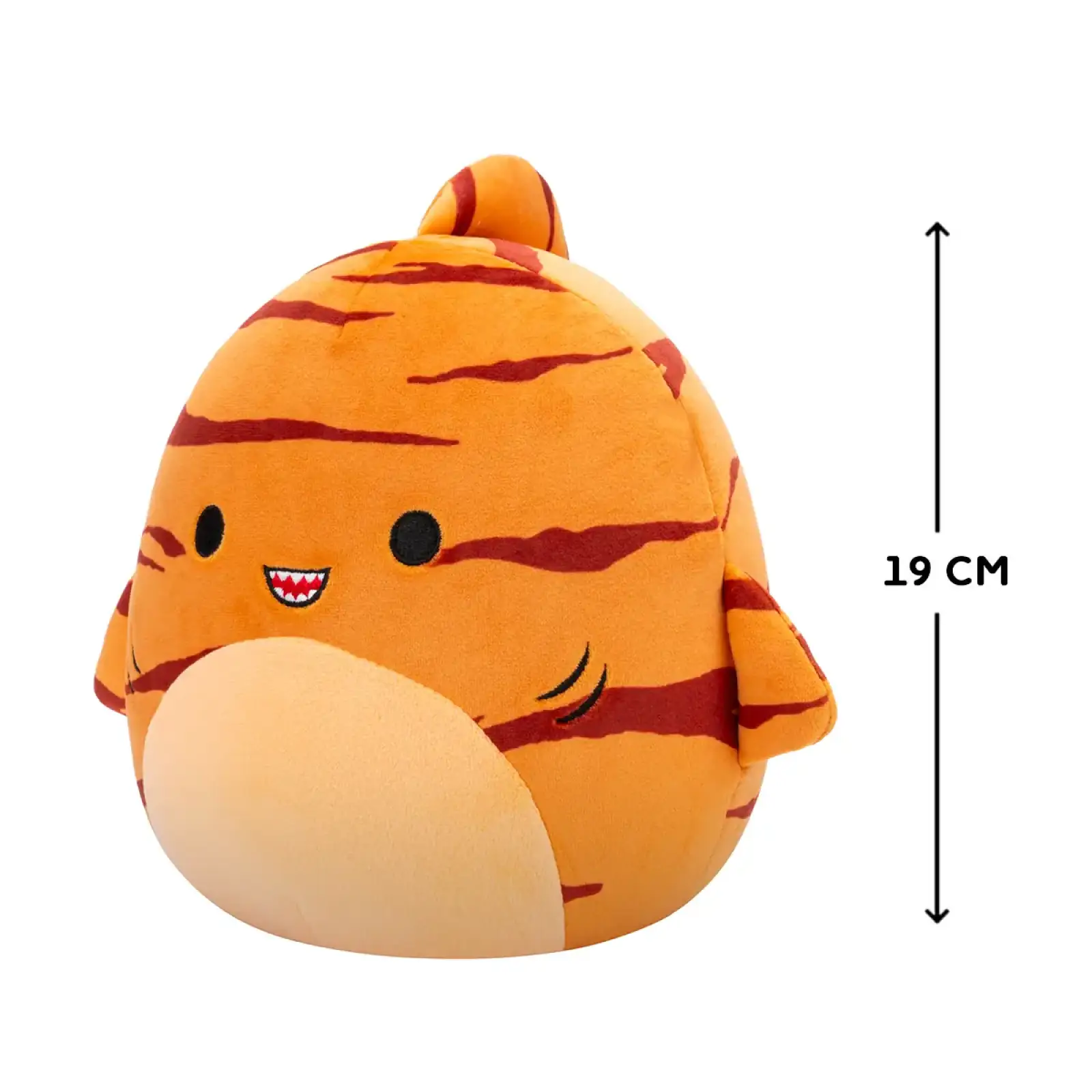 М'яка іграшка SQUISHMALLOWS – ТИГРОВА АКУЛА ДЖАГГЕР (19 cm) (SQCR06597)