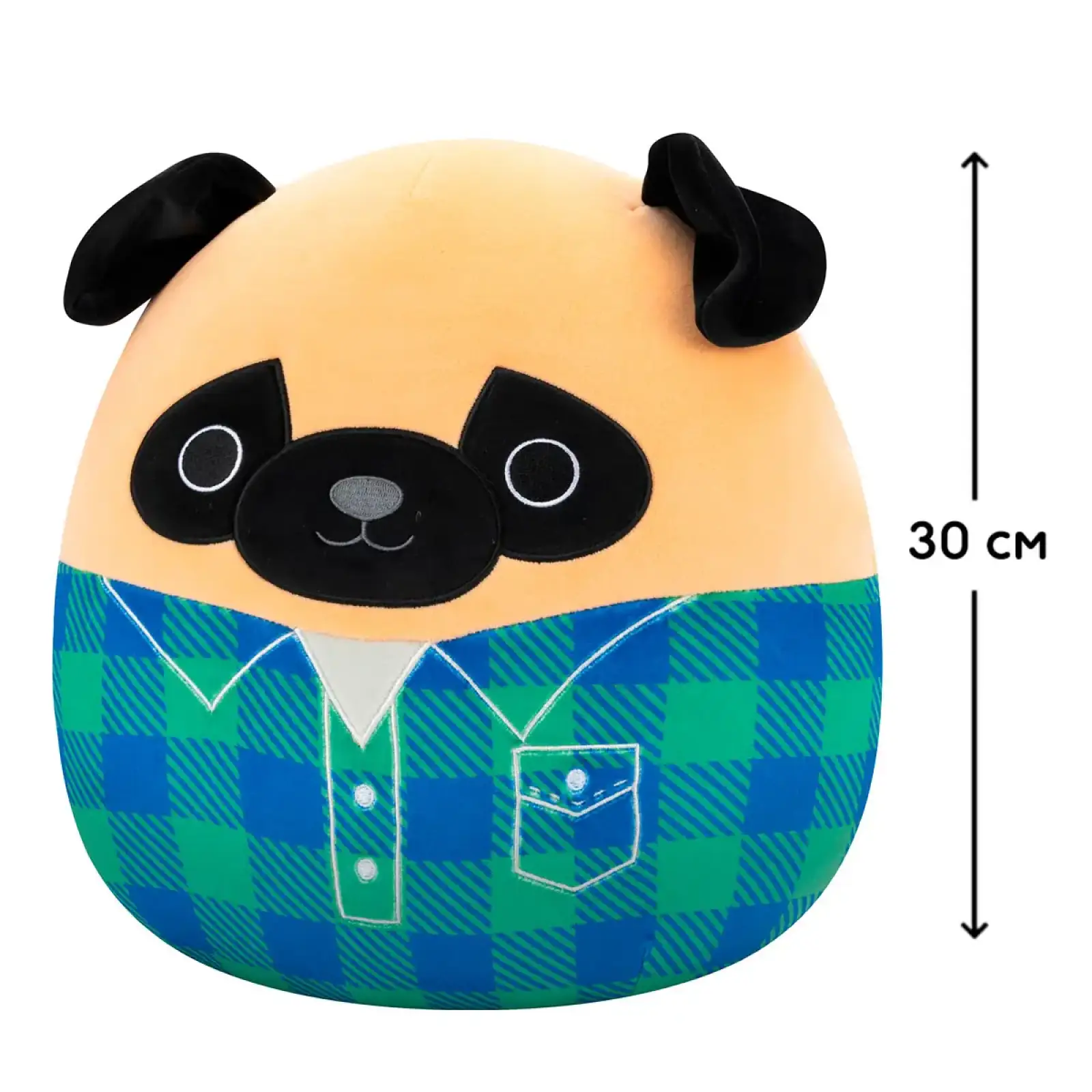 Мягкая игрушка SQUISHMALLOWS – МОПС ПРИНЦ (30 cm) (SQCR06622)