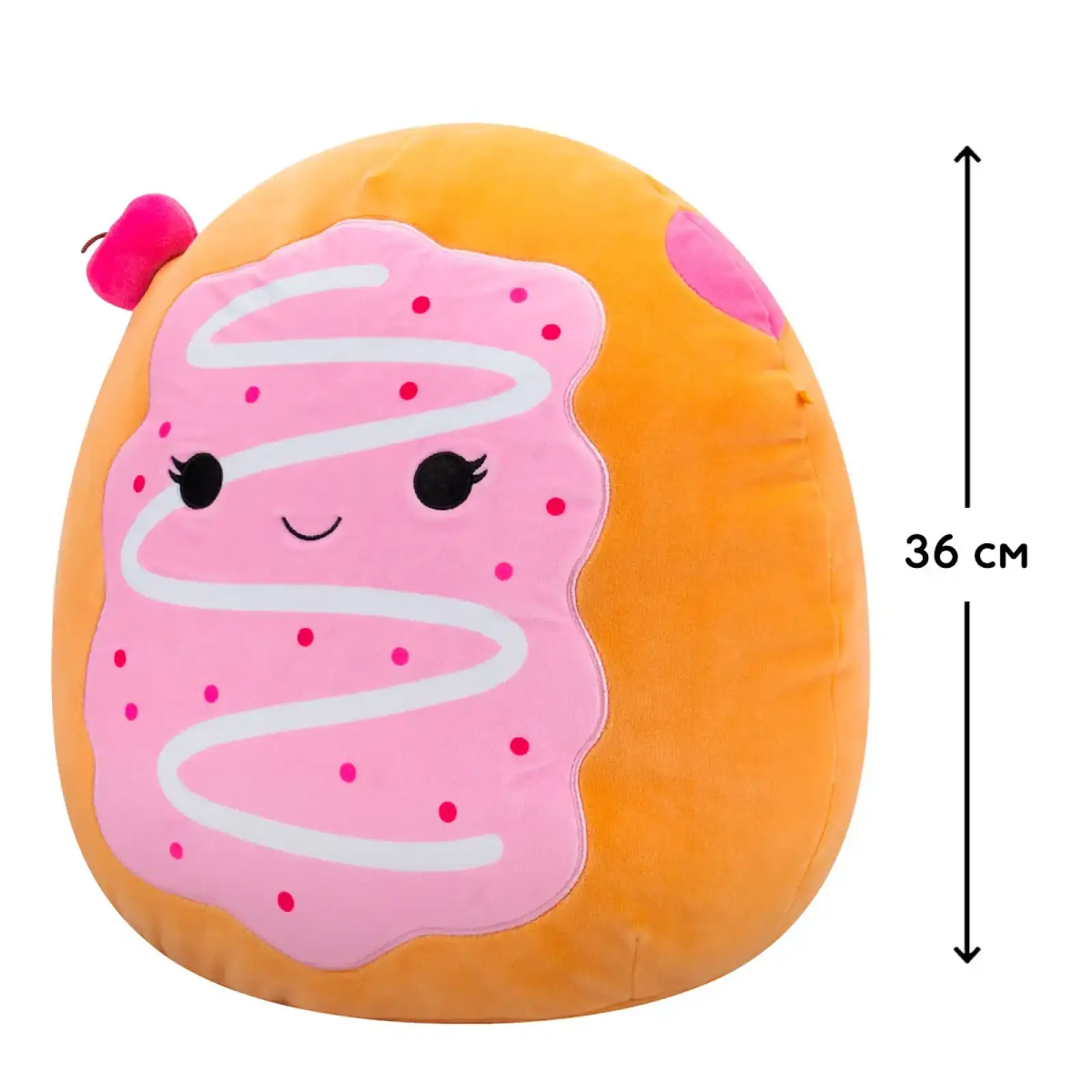 М'яка іграшка SQUISHMALLOWS – ВИШНЕВИЙ ПОНЧИК ПЕРЛ (36 cm) (SQCR06742)
