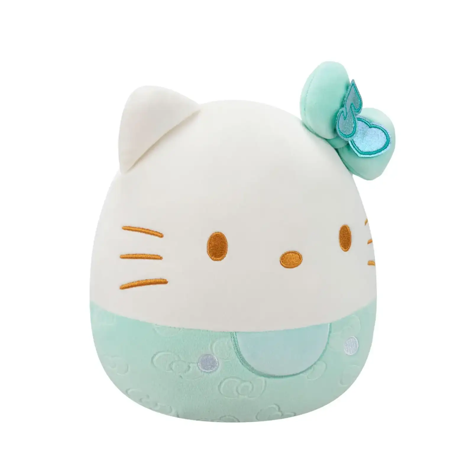 М'яка іграшка SQUISHMALLOWS – ХЕЛОУ КІТТІ У СМАРАГДОВОМУ (20 cm) (SQSN00498)